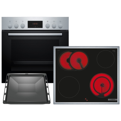 Bosch HND211FH61, SET sisseehitatud pliit ja elektripliit ja küpsetusplaat, HEF113BS1 + NKN645GA2E + HEZ431002, kr: A, garantiiga 5 aastat!