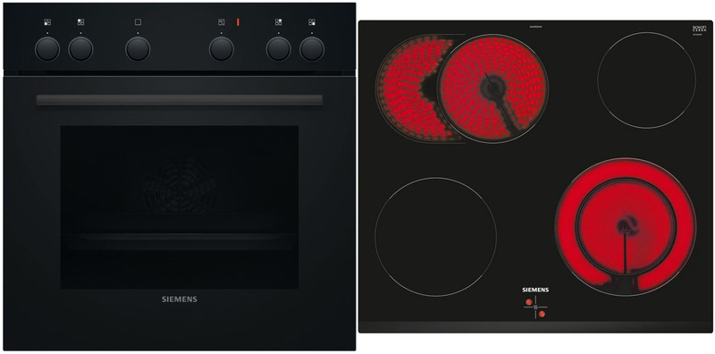 Комплект встраиваемой плиты Siemens EQ110KAFB, EA631GNA1E + HE010FBA1, плита встраиваемая, электроварочная панель, EEK:A, с гарантией 5 лет!