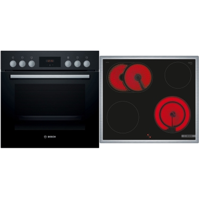Bosch HND211LB1, SET sisseehitatud pliit ja elektripliit, HEF113BA0+ NKN645GA2E, must, 60 cm, kr: A, garantiiga 5 aastat!