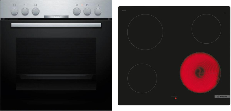 Bosch HND210CS63, комплект встраиваемая плита HEA510BS3 + электроварочная панель NKE611GA2E, EEK:A, с гарантией 5 лет!