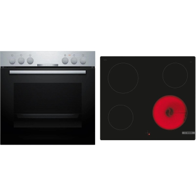 Bosch HND210CS63, sisseehitatud pliidi komplekt HEA510BS3 + elektripliit NKE611GA2E, kr: A, garantiiga 5 aastat!