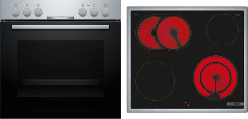 Bosch HND211CS63, комплект встраиваемая плита HEA510BS3 + электроварочная панель NKN645GA2E, EEK:A, с гарантией 5 лет!