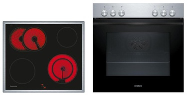 Constructa CX5HS608, комплект встраиваемая плита и электроплита, с управлением от плиты, с рамкой, черный, с гарантией 5 лет!