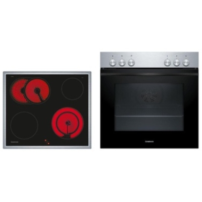 Constructa CX5HS608, sisseehitatud pliidi ja elektripliidi komplekt, pliidiga juhitav, raamiga, must, garantiiga 5 aastat!