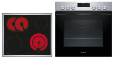 Constructa CX5HS610, sisseehitatud pliidi ja elektripliidi komplekt, pliidiga juhitav, raamiga, must, garantiiga 5 aastat!