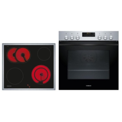 Constructa CX5HS610, sisseehitatud pliidi ja elektripliidi komplekt, pliidiga juhitav, raamiga, must, garantiiga 5 aastat!