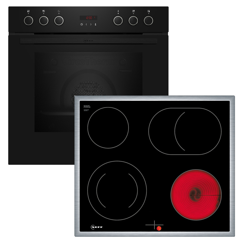 Neff EX4PB0, SET sisseehitatud pliit E2CCG6AK3 ja klaaskeraamiline pliit M16SRF0L0, kr: A+, garantiiga 5 aastat!