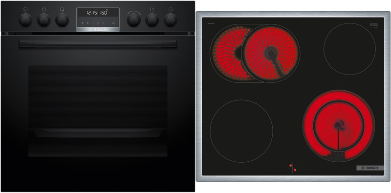 Bosch HND671LS62, КОМПЛЕКТ встраиваемой плиты и электроварочной панели, HEG578BB3 + NKN645GA2E, с гарантией 5 лет!