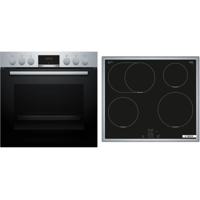 Bosch HND415LS62, SET sisseehitatud pliit ja induktsioonpliit, HEA513BS4 + NIF645CB5E, roostevaba teras, 60 cm, kr: A, garantiiga 5 aastat!