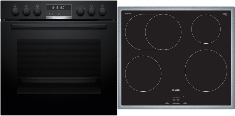 Bosch HND675LS62, SET встраиваемая плита и индукционная варочная панель, HEG578BB4+ NIF645CB5E, с гарантией 5 лет!