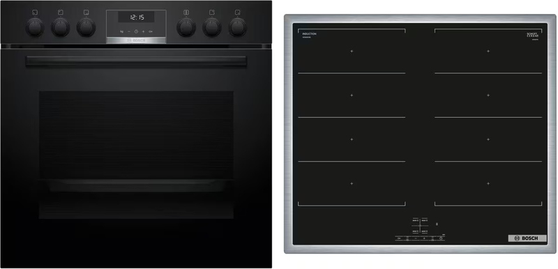 Bosch HND619LA61, SET встраиваемая плита и индукционная варочная панель, HEG517BB4 + NXX645CB5E, с гарантией 5 лет!