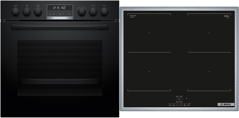 Bosch HND677LS62, SET встраиваемая плита и индукционная варочная панель, HEG578BB4 + NVQ645CB6E, с гарантией 5 лет!
