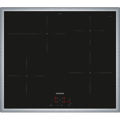 Siemens EI645CFB6E, iQ300, induktsioonpliit, 60 cm, pliidiga juhitav, must, raamiga, garantii 5 aastat!