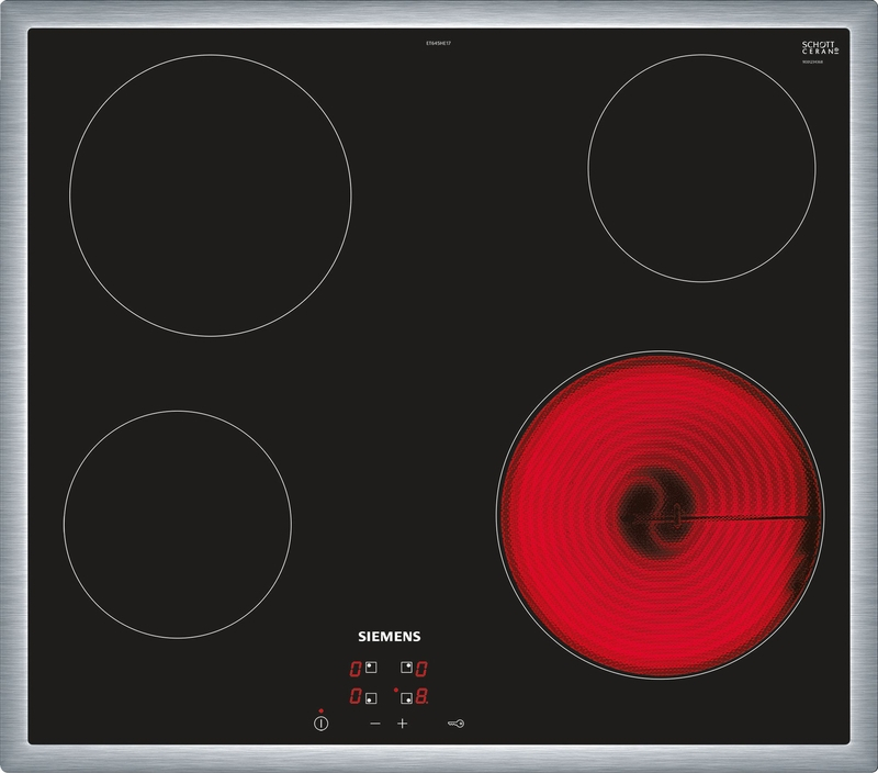 Siemens ET645HE17, iQ100, electric hob, 60 cm, black, with frame, 5 year guarantee!