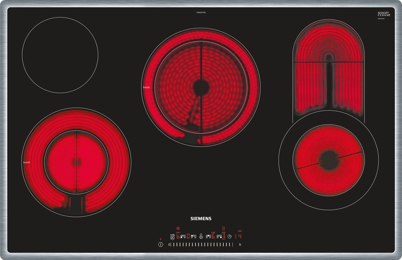 Siemens ET845FCP1D, iQ300, electric hob, 80 cm, black, with frame, 5 year guarantee