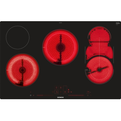 Siemens ET801LMP1D, iQ500, electric hob, 80 cm, black, flush (integrated), 5 year guarantee!