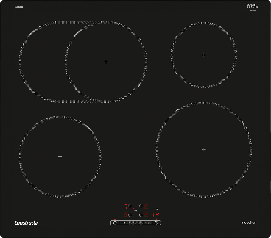 Constructa CA434235, induction hob, 60 cm, black, frame-mounted, with 5 year guarantee!
