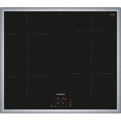 Siemens EH645BEB6E, iQ100, индукционная варочная панель, 60 см, черный, с рамкой, гарантия 5 лет!