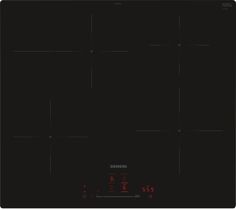 Siemens EH601HFB1E, iQ300, induktsioonpliit, 60 cm, must, loputus (integreeritud), garantii 5 aastat!