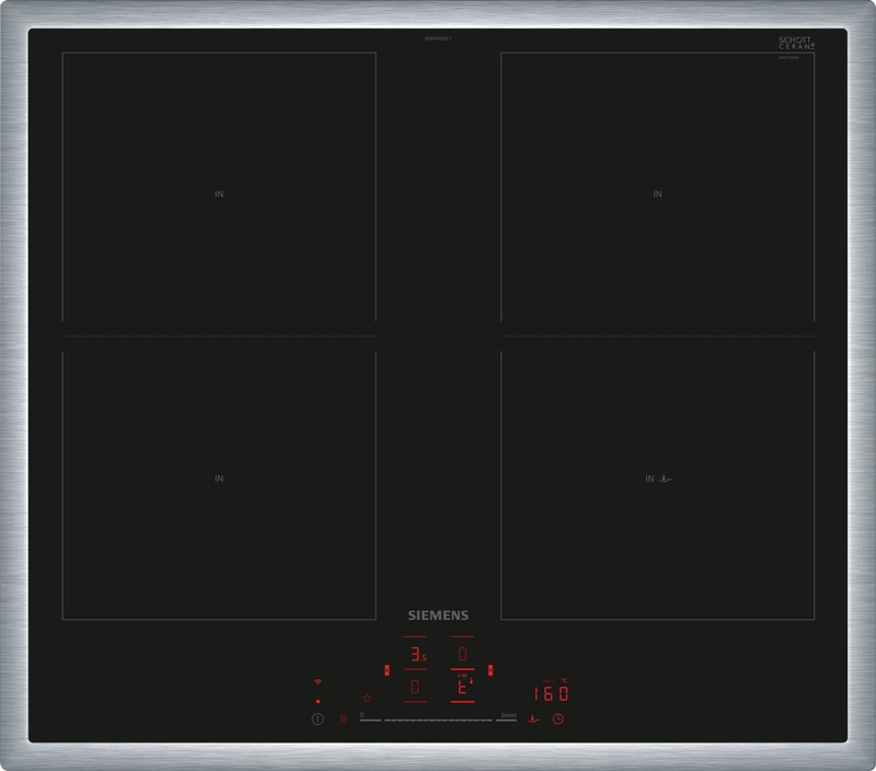 Siemens ED645HQC1E, iQ500, индукционная варочная панель, 60 см, черный, с рамкой, гарантия 5 лет!