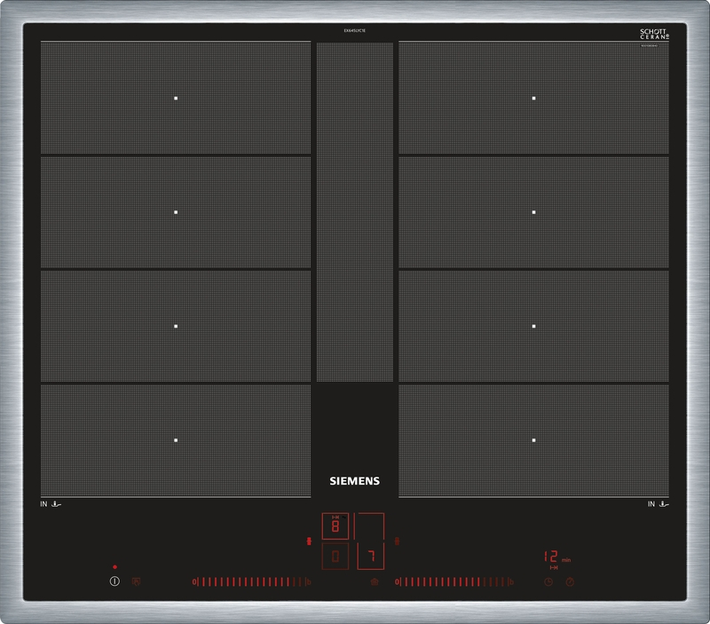 Siemens EX645LYC1E, iQ700, induction hob, 60 cm, black, with frame, 5 year guarantee
