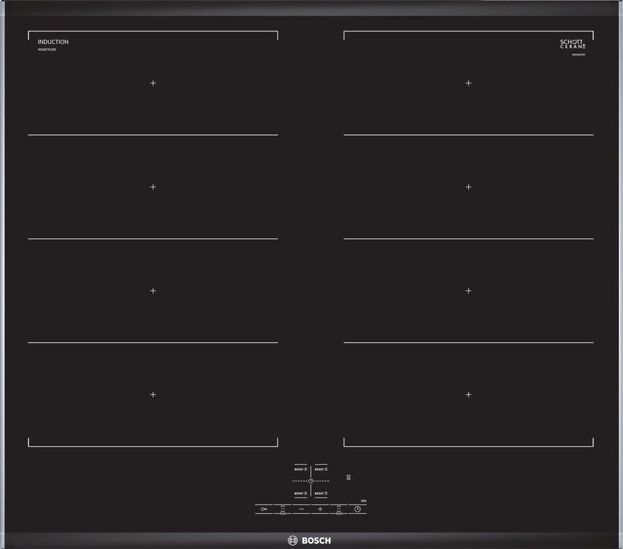 Bosch NXX675CB5E, pliidiga juhitav induktsioonpliit, seeria 4, raamile kinnitatud, 60 cm, garantiiga 5 aastat!