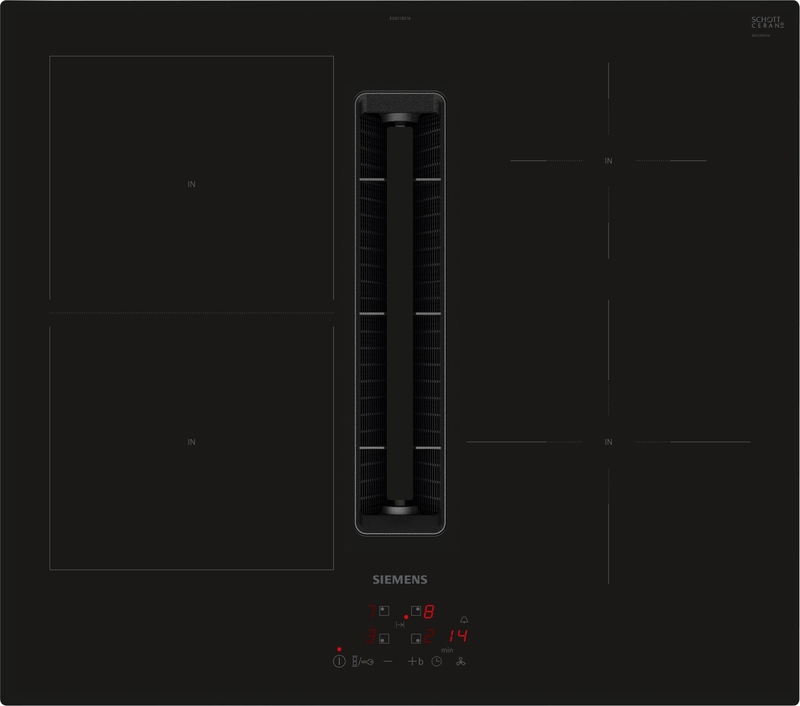 Siemens ED611BS16E, iQ300, hob with extractor hood (induction), 60 cm, frameless, 5 year guarantee!