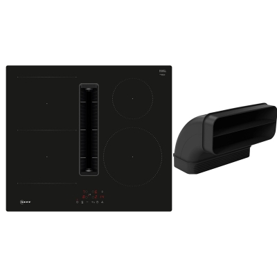 Neff V56NBSGA7, SET V56NBS1L0 induktsioonpliit õhupuhastiga, 60 cm, must, raamita + Z861SB2, 90° lamekanali kurv, garantiiga 5 aastat!