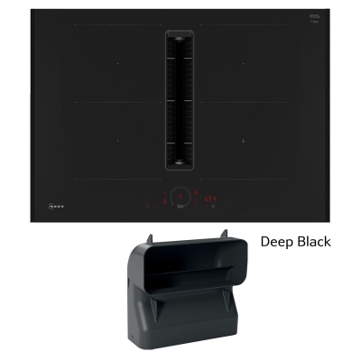 Neff V57YHQGA6, SET induction hob with extractor V57YHQ4C0, 70 cm, Deep Black + Z861SB4, 90° flat channel bend, WITH 7 YEAR WARRANTY