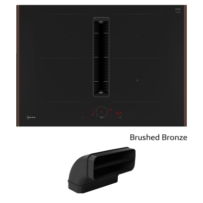 Neff V57YHQGA7, SET induction hob with extractor hood V57YHQ4C0, 70 cm, brushed bronze + Z861SB2, 90° flat channel bend, WITH 7 YEAR WARRANTY