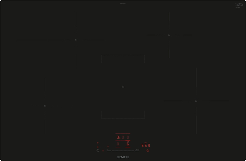 Siemens EH801HFB1E, iQ300, induktsioonpliit, 80 cm, must, loputus (integreeritud), garantii 5 aastat!