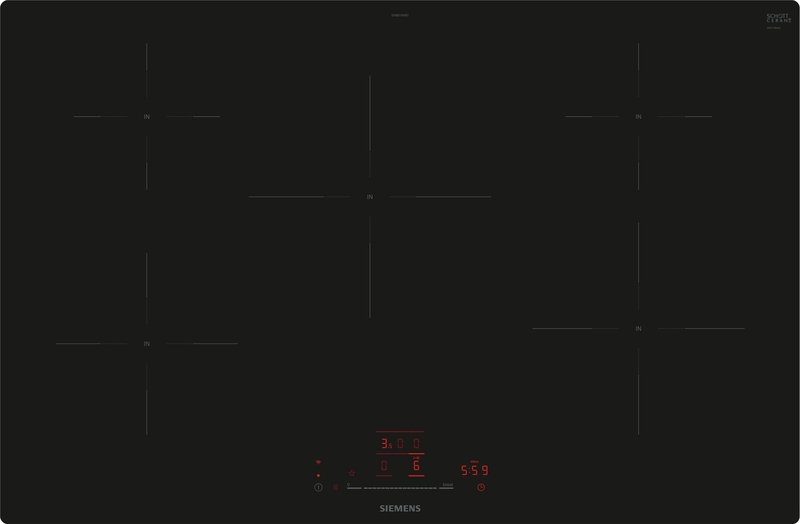 Siemens EH801HVB1E, iQ100, induction hob, 80 cm, black, flush (integrated), 5 year guarantee!