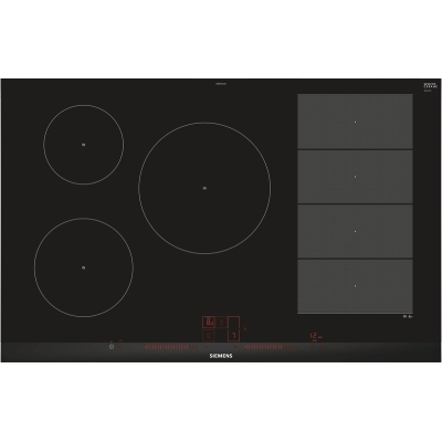 Siemens EX875LVC1E, iQ700, induction hob, 80 cm, black, with frame, 5 year guarantee
