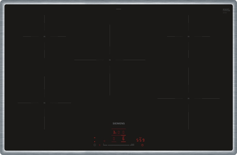 Siemens EH845HVB1E, iQ100, induction hob, 80 cm, black, with frame, 5 year guarantee!
