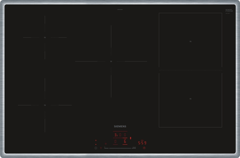 Siemens ED845HWB1E, iQ500, induction hob, 80 cm, black, with frame, 5 year guarantee!