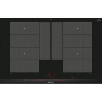 Siemens EX875LYC1E, iQ700, induction hob, 80 cm, black, with frame, 5 year guarantee