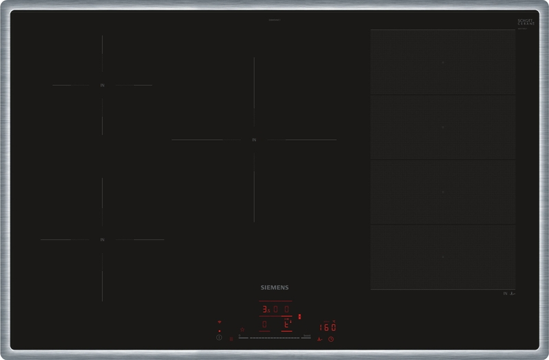 Siemens EX845HVC1E, iQ700, induction hob, 80 cm, black, with frame, 5 year guarantee!
