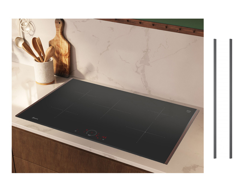 Neff T69HVD, SET T58YHV4C0, induction hob, 80 cm + Z9802PFDY0, Flex Design Kit, Deep Black, WITH 7 YEAR WARRANTY