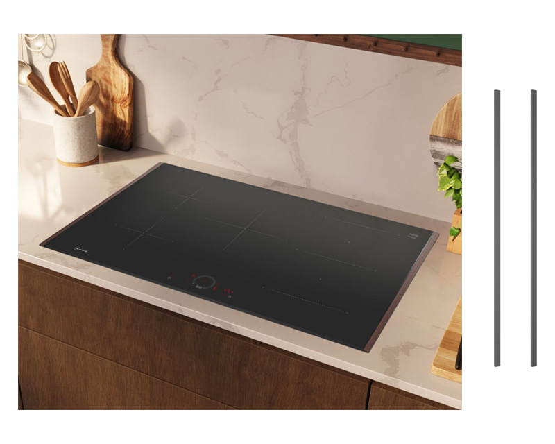 Neff T58HWD, SET T58YHW1C0, induction hob, 80 cm + Z9802PFDY0, Flex Design Kit, Deep Black, WITH 7 YEAR WARRANTY