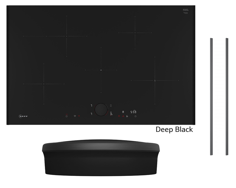 Neff T58TFD, SET T58YYF4C0, induction hob, 80 cm + Z9802PFDY0, Flex Design Kit, Deep Black + Z9801TWDY0, Twist Pad Flex, Deep Black, WITH 7 YEAR WARRANTY