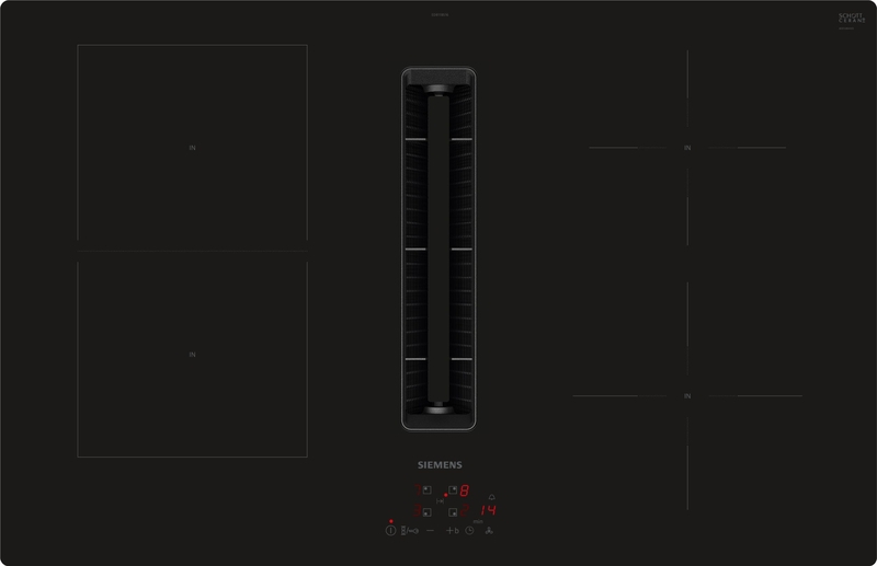 Siemens ED811BS16E, iQ300, induction hob with extractor hood, 80 cm, frameless, with 5 year guarantee!