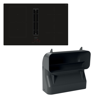 Siemens ED811BGA6, KOMPLEKT ED811BS16E, iQ300, induktsioonpliit õhupuhastiga, 80 cm + HZ9VDSB4, lame kanal, 90 °, vertikaalne S, garantiiga 5 aastat!