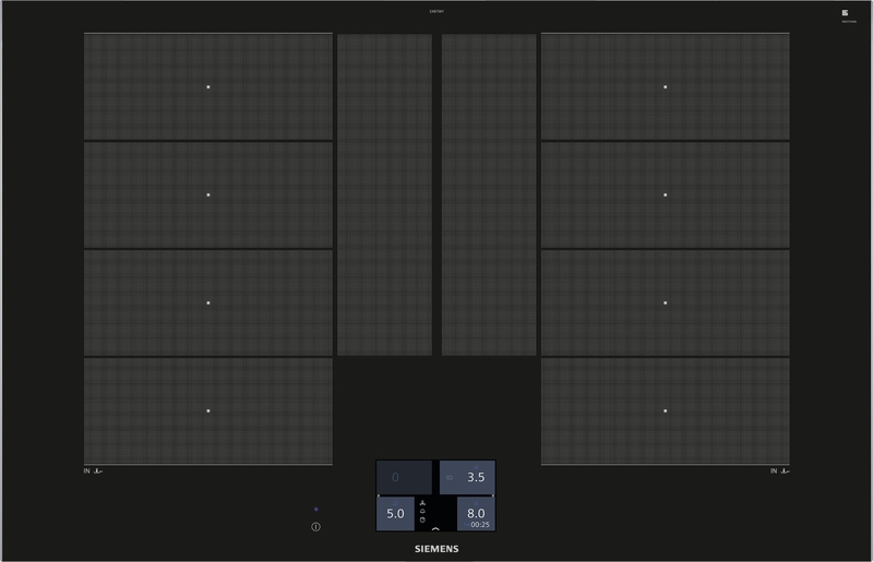 Siemens EX875KYW1E, iQ700, induction hob, 80 cm, black, with frame, 5 year guarantee!