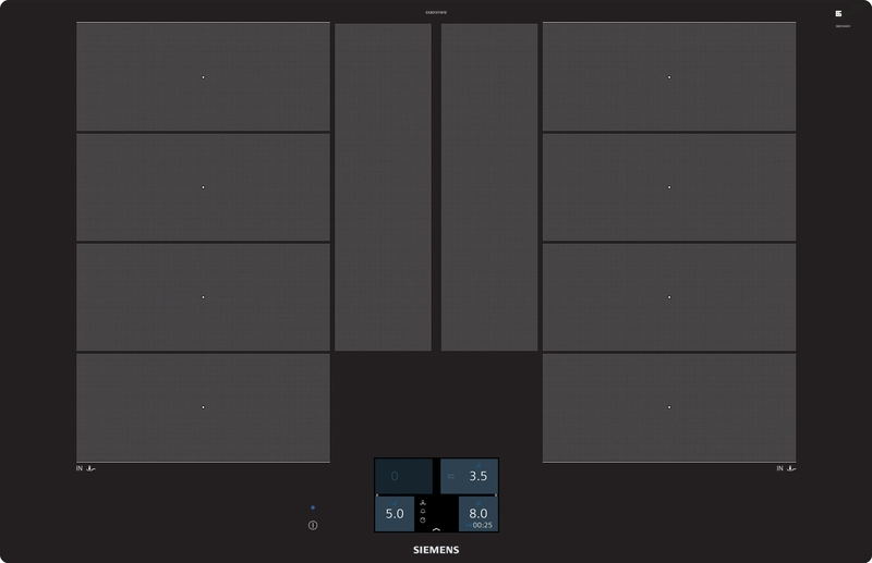 Siemens EX801KYW1E, iQ700, induction hob, 80 cm, black, flush (integrated), 5 year guarantee!