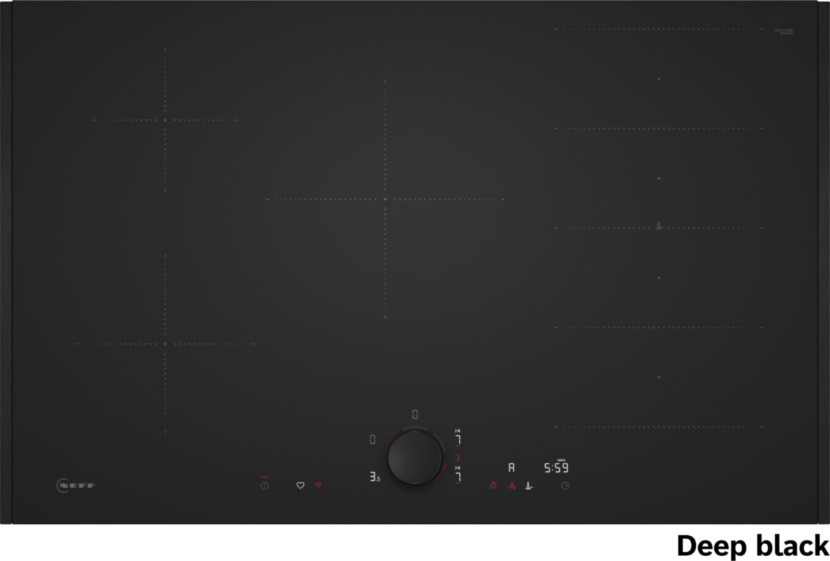 Neff T68YYV4B0, induction hob matt black, 80 cm, Deep Black Z9802PFDY0, WITH 7 YEAR WARRANTY