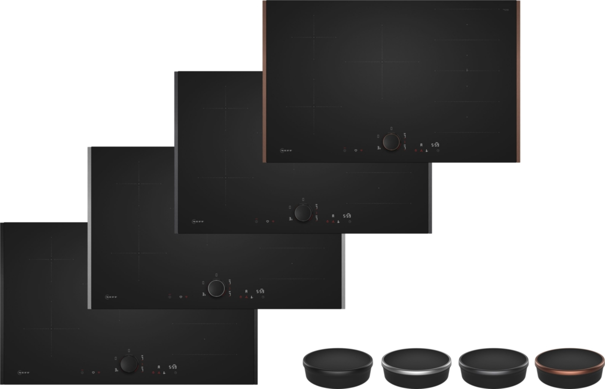Neff T68YYV4B0, induction hob matt black, 80 cm, Anthracite Gray Z9802PFAY0, WITH 7 YEAR WARRANTY
