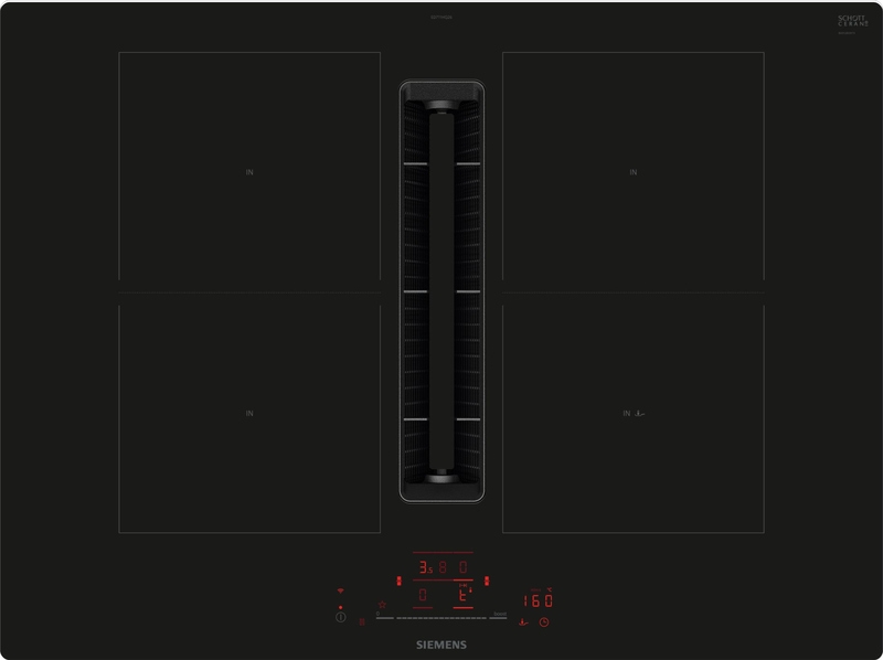 Siemens ED711HQ26E, iQ500 induction hob with integrated extractor hood, surface-mounted, 70 cm, with 5 year guarantee!