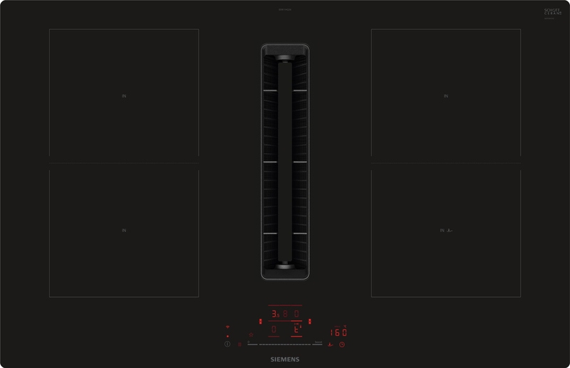 Siemens ED811HQ26E, iQ500 induction hob with integrated extractor hood, frameless, 80 cm, with 5 year guarantee!