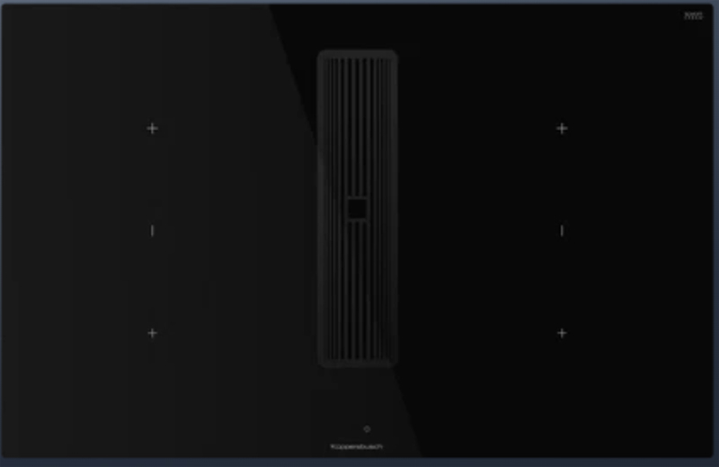 Küppersbusch KMI 8350.0 SR S2, 80 cm trough ventilation incl. motor, frameless, exhaust grille Black Chrome, with 5 year guarantee!