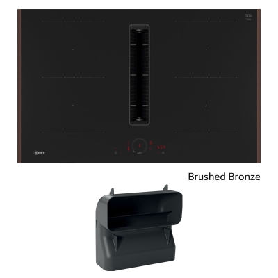 Neff V58YHQGA6, SET induktsioonpliit väljatõmbeseadmega V58YHQ4C0, 80 cm, harjatud pronks Z9802PFBY0 + Z861SB4 90° lamekanali kurv, 7-AASTISE GARANTIIGA